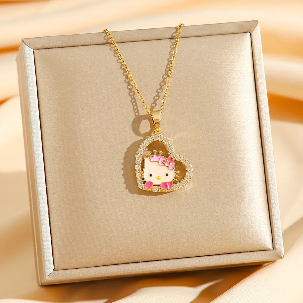 🎀 Colección Collar Hello Kitty Corazón Rebel ✨