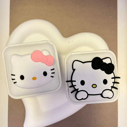 Cute Cartoon Kt Cat Ring Box Ins Ring Necklace Earrings Portable Jewelry Storage Box Girls' Girlfriends Gift