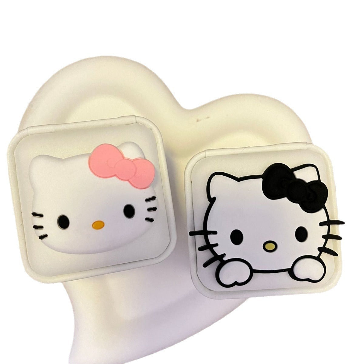 Cute Cartoon Kt Cat Ring Box Ins Ring Necklace Earrings Portable Jewelry Storage Box Girls' Girlfriends Gift