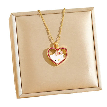 🎀 Colección Collar Hello Kitty Corazón Rebel ✨