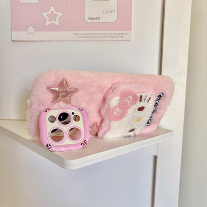 🧸🐼Funda 3D Kitty Rebel 💖 con soporte cámara