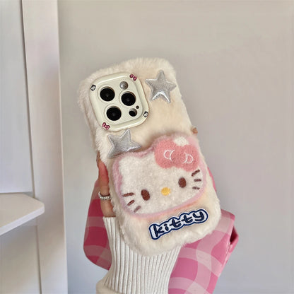 🧸🐼Funda 3D Kitty Rebel 💖 con soporte cámara