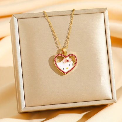 🎀 Colección Collar Hello Kitty Corazón Rebel ✨
