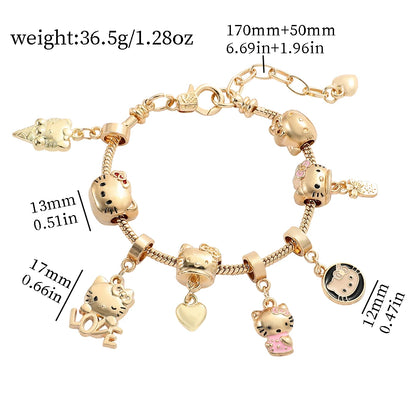 😻🌸Sweet Kitty Charms Bracelet🐾