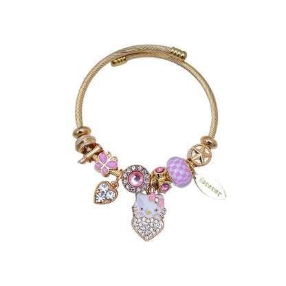 🎀Colección Pulsera Charm Kitty Rebel✨
