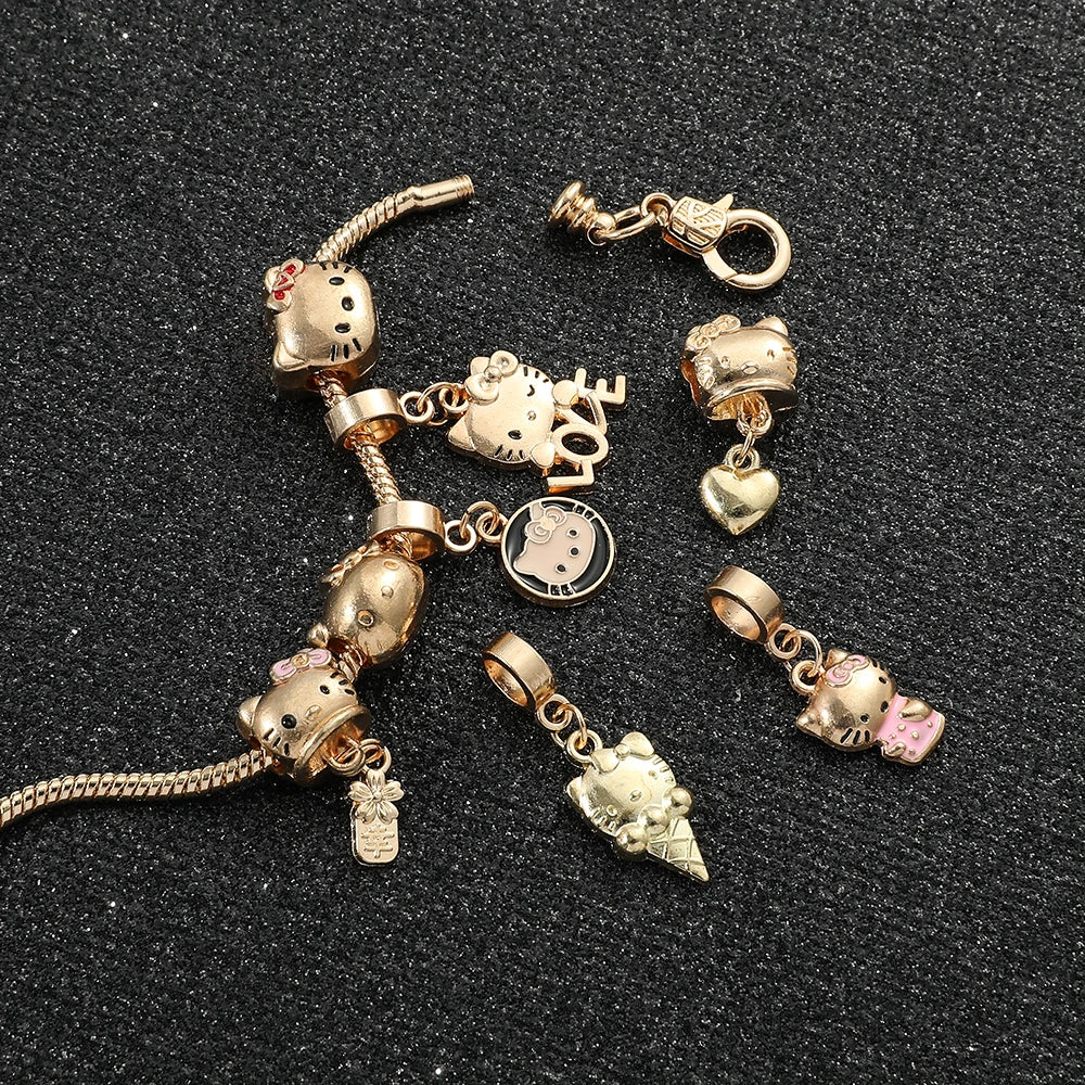 😻🌸Sweet Kitty Charms Bracelet🐾