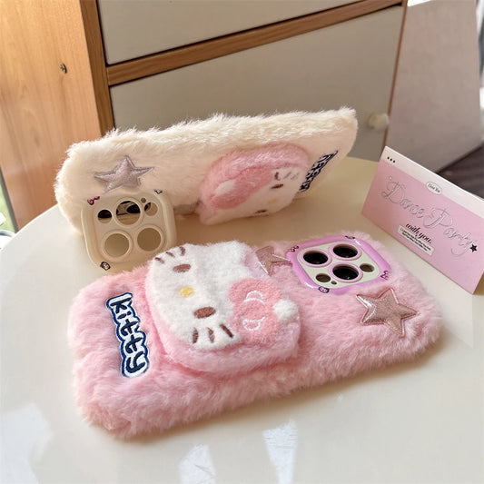 🧸🐼Funda 3D Kitty Rebel 💖 con soporte cámara