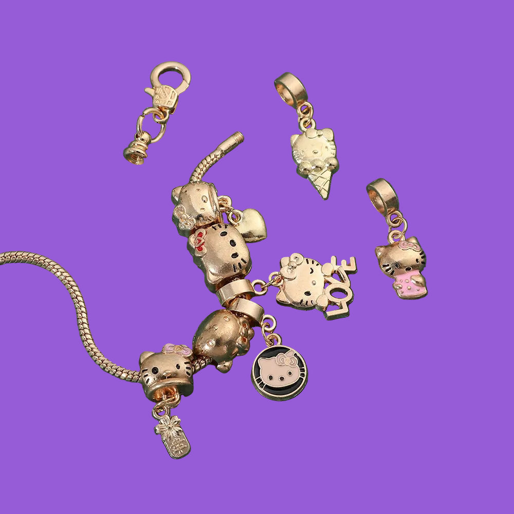 😻🌸Sweet Kitty Charms Bracelet🐾