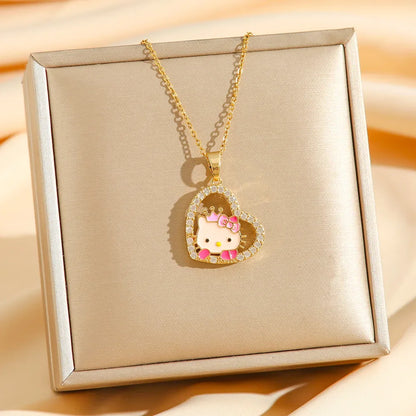 🎀 Colección Collar Hello Kitty Corazón Rebel ✨