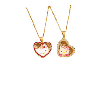 🎀 Colección Collar Hello Kitty Corazón Rebel ✨